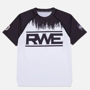 Kids Overtime RWE Black and White Graphic T-Shirt- size Large
